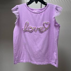 Carter’s ‘love’ Purple Cotton/Spandex Carter’s Shirt